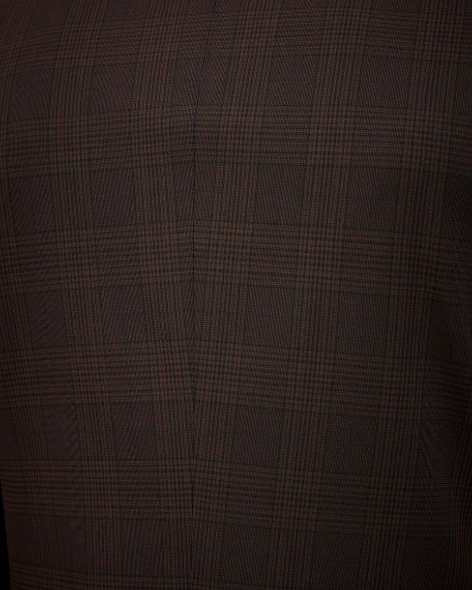Prince Of Wales Tailored Jacket, Burgundy, hi-res